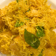 Prawn with Crispy Egg Floss